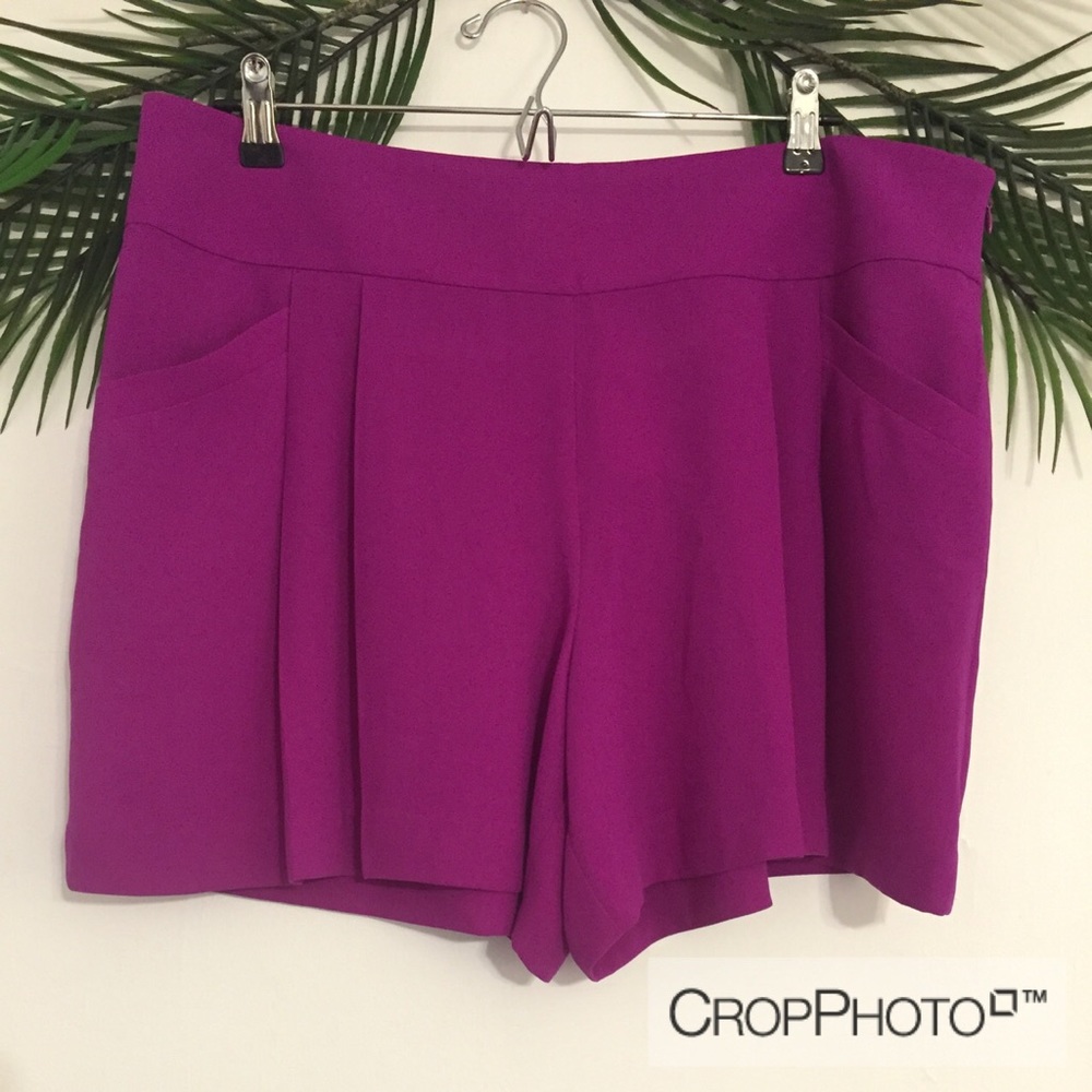 Fuchsia drapey soft shorts Ann Taylor LOFT